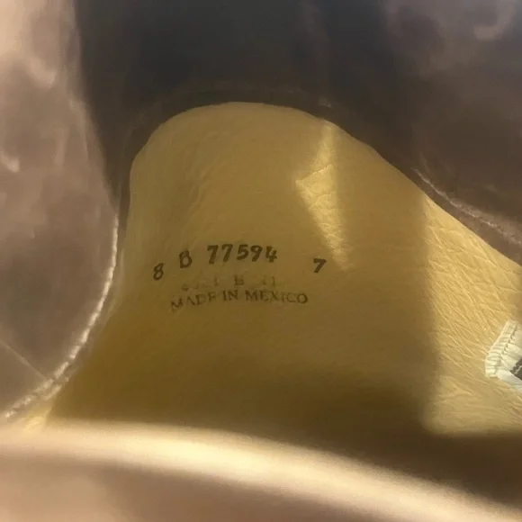 Frye Jane over the knee or cuffed leather boots brown size 8 Made in Mexico - Picture 12 of 14